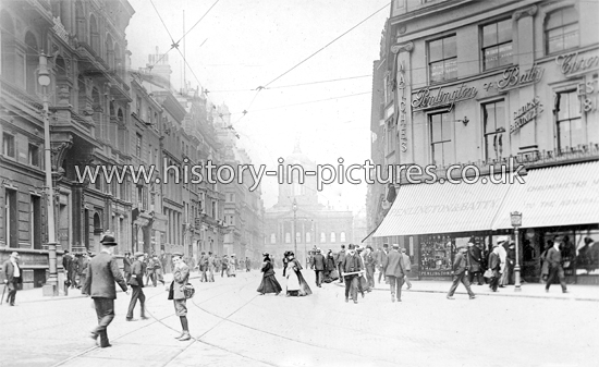 Castle Street and Town Hall, LIverpool. c.1906.